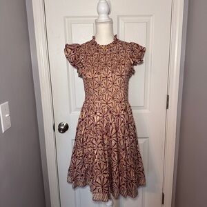 Oliphant Smocked Flirty Short Dress